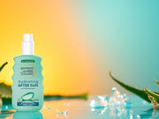 Garnier Ambre Solaire After Sun Refreshing Hydrating Spray 200ml applied as part of an after sun skincare routine