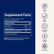 Supplement Facts Image: Trace Minerals Colloidal Minerals supplement facts ingredients liquid bottle 887ml