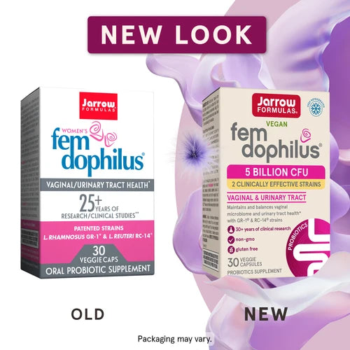 Jarrow Formulas Fem-Dophilus 5 Billion CFU 30 Veggie Capsules Pack of 2