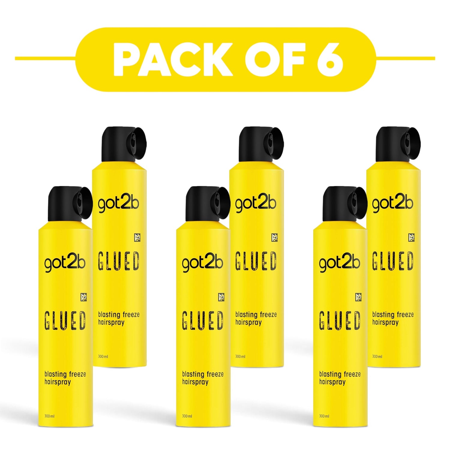 got2b Glued Blasting Freeze Hairspray 300ml Pack of 6