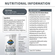 Garden of Life Microbiome Once Daily Ultra live bacteria vegan capsules 50 billion 30 count ingredients and supplement facts