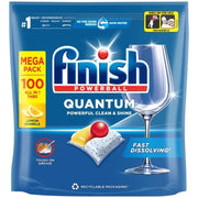 Finish Powerball Quantum Lemon Sparkle Dishwasher Tablets 100 Pack front packaging