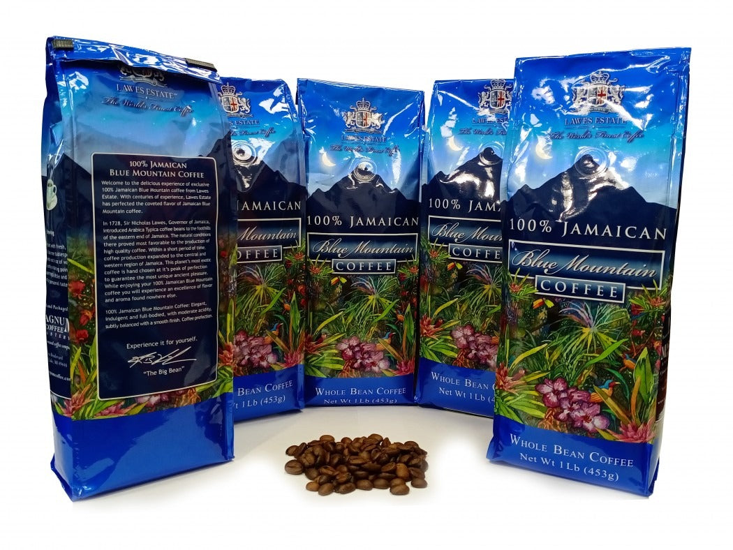 Lawes Estate Jamaican Blue Mountain Whole Bean Coffee - 453g