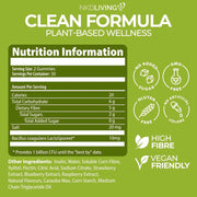 NKD Living Inulin Fibre Gummies Mixed Berry resealable pouch 60 gummies supplement facts and ingredients
