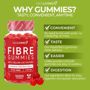NKD Living Inulin Fibre Gummies Mixed Berry resealable pouch 60 gummies lifestyle use