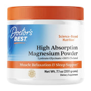 Doctor's Best High Absorption Magnesium Lysinate Glycinate Powder, tub packaging, unflavoured, 200mg, 200g