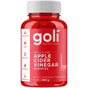 Front Image: Goli Nutrition Apple Cider Vinegar Gummies apple flavour bottle 120 count