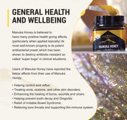 Supplement facts & ingredients image: Egmont Manuka honey label UMF 12 plus jar 1kg