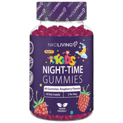 NKD Living Kids Night-Time Gummies Raspberry flavoured gummy pouch 60 gummies