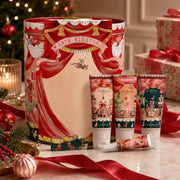 Cath Kidston Nutcracker Theatre Body Treats gift set hand cream body wash lotion scrub bath salts lip balm 6 piece lifestyle use image