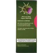 Genceutic Naturals Organic Milk Thistle 350mg capsules supplement facts panel 60 capsules