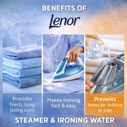 Lenor Spring Awakening Steamer & Ironing Water 1L for steam irons and garment steamers