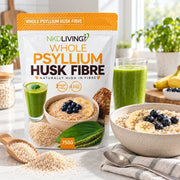 NKD Living Whole Psyllium Husk Fibre resealable pouch 750g vegan lifestyle use