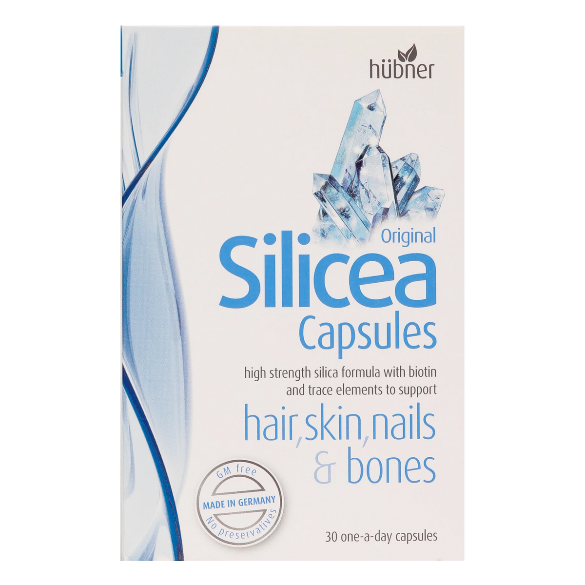 Hübner Silicea Hair Skin Nails & Bones food supplement capsule box 30 capsules