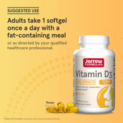 How to Use Image: Jarrow Formulas Vitamin D3 25mcg 1000 IU softgels usage instructions 200 count