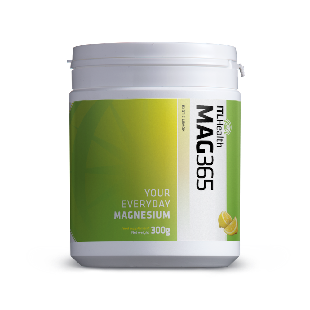 MAG365 Magnesium Citrate Powder tub, exotic lemon, 300g.