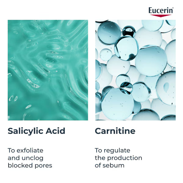 Eucerin DermoPure Clinical Mattifying Fluid carnitine salicylic acid facial fluid 40ml tube ingredients