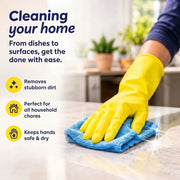 Marigold Extra-Life Kitchen Gloves Medium shown being used for household washing-up