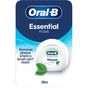 Oral-B Essential Waxed Mint Dental Floss 50m dispenser front packaging