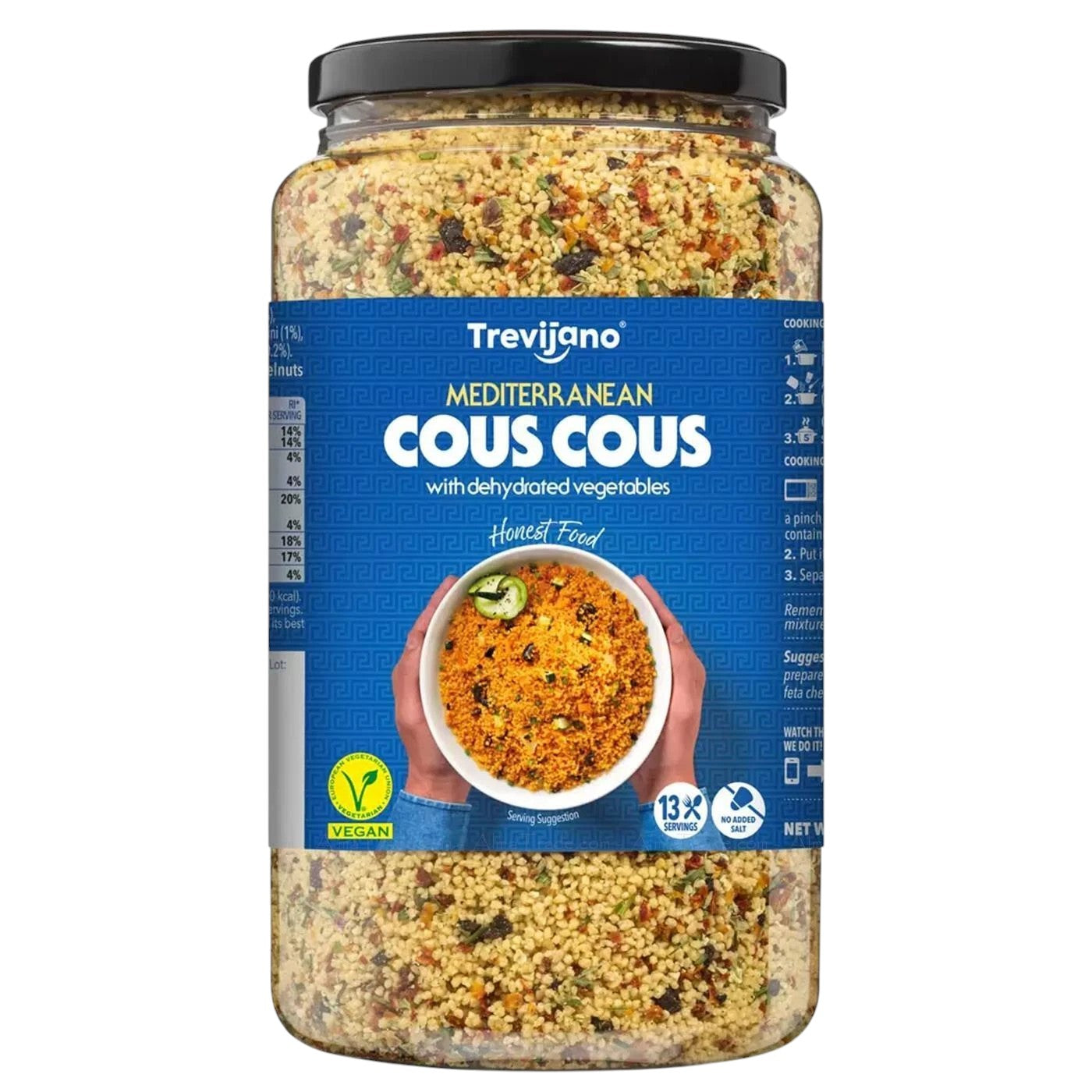 Trevijano Mediterranean Couscous with Vegetables 1kg jar packaging