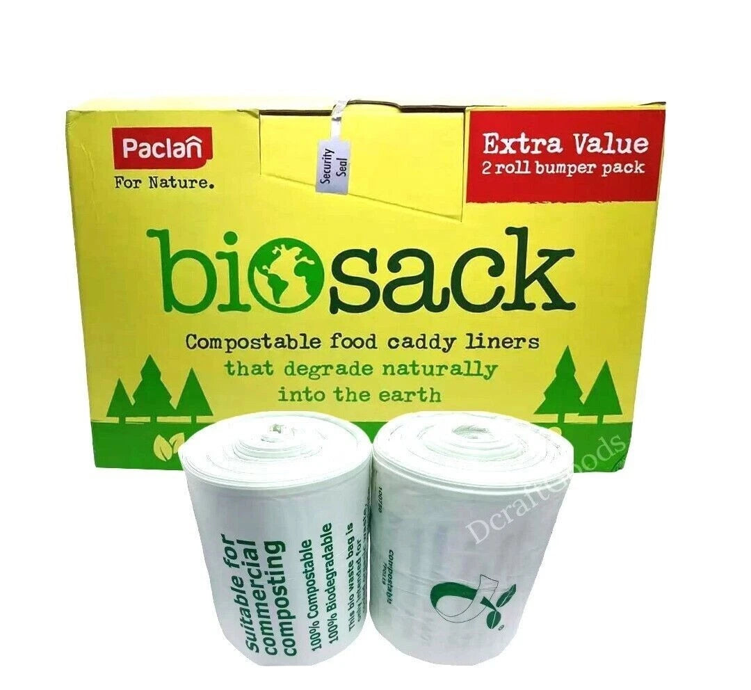 Paclan Biosack Compostable Food Caddy Liners 7L 240 liners bag pack