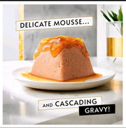 Purina Gourmet Revelations Mousse Chicken Wet Cat Food 4 x 57g pots served at mealtime
