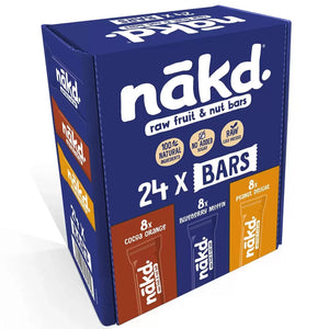 Nakd Raw Fruit and Nut Bars Variety Pack box 24x35g with assorted flavours
