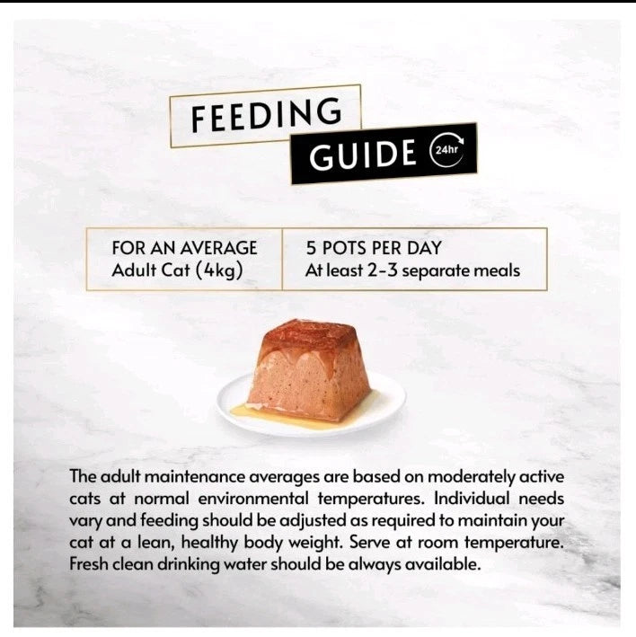 Purina Gourmet Revelations Mousse Chicken Wet Cat Food 4 x 57g feeding guide