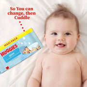 Huggies Pure Baby Wipes daily baby care cleansing wipes resealable packs 12 x 60 wipes