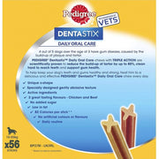 Pedigree Dentastix dog chew sticks ingredients analytical constituents label 56 pack