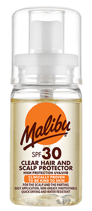 Malibu SPF30 Clear Hair & Scalp Protector – 50ml Lightweight, Non-Greasy Sun Protection for Hair & Scalp