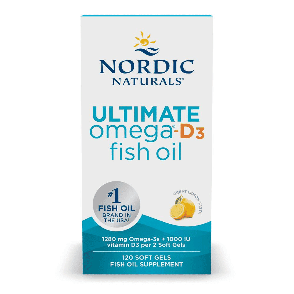 Nordic Naturals Ultimate Omega-D3 - 1280mg Omega-3 + 1000 IU D3 - Lemon Softgels